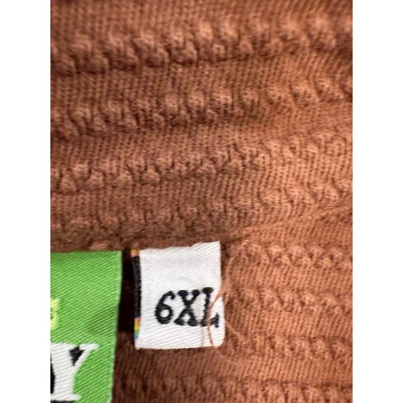 Big Bud Press Pantry Honeycomb Button Up 6XL Brown Textured Short Sleeve Shirt - Picture 4 of 11